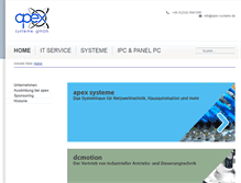 Tablet Screenshot of apex-systeme.de